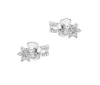 Blossom CZ Flower Silver Stud Earring STS-7132
